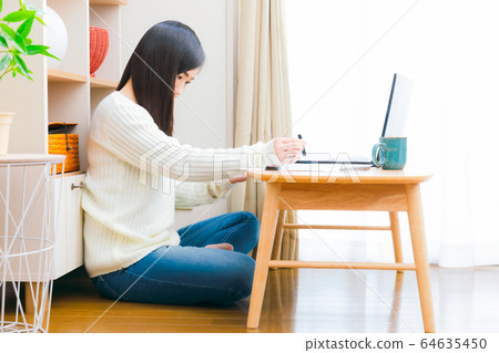 印章郵票的女人復制空間 印章郵票的女人復制空間 64635450