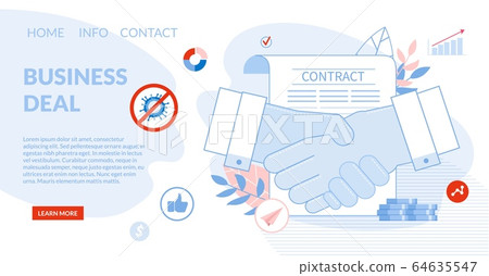 Deal Agreement Cooperation Business Landing Page