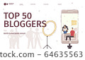 Bloggers Accounts Rating Service Vector Webpage 64635563