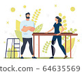 Therapist Helping Disabled Woman Vector Concept 64635569