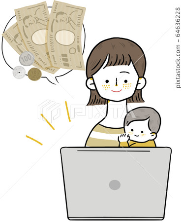 Money facial expression parent and child Money facial expression parent and child 64636228