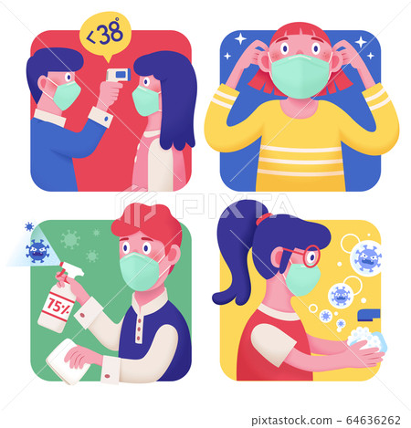 COVID-19 precaution promo design 64636262