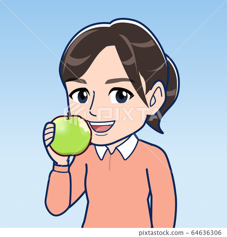 吃青蘋果 吃青蘋果 64636306