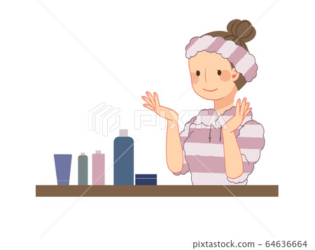 Woman who starts skin care Woman who starts skin care 64636664