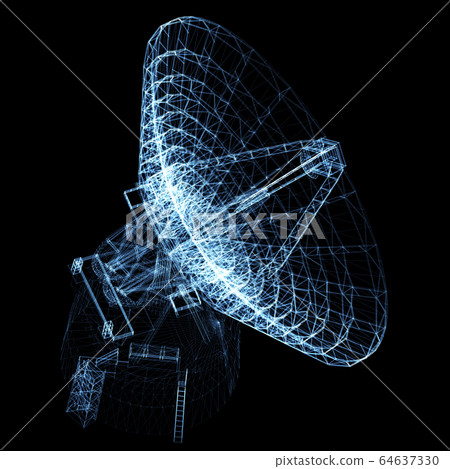 Radio Telescope of luminous lines and dots Radio Telescope of luminous lines and dots 64637330