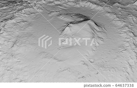 Abstract 3d wire-frame landscape. Blueprint style Abstract 3d wire-frame landscape. Blueprint style 64637338