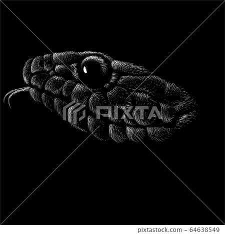 The Vector logo animal for tattoo or T-shirt print design or outwear. The Vector logo animal for tattoo or T-shirt print design or outwear. 64638549