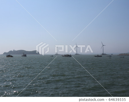 Silkworm Island and Wind Power Plant 64639335