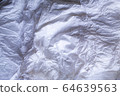 White colour and Grey colour crumpled paper texture, Abstract background, Gradient tone, Close up shot 64639563