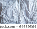 White colour and Grey colour crumpled paper texture, Abstract background, Gradient tone, Close up shot 64639564
