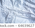 White colour and Grey colour crumpled paper texture, Abstract background, Gradient tone, Close up shot 64639627