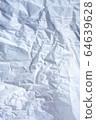 White colour and Grey colour crumpled paper texture, Abstract background, Gradient tone, Close up shot 64639628