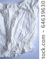 White colour and Grey colour crumpled paper texture, Abstract background, Gradient tone, Close up shot 64639630