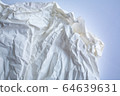 White colour and Grey colour crumpled paper texture, Abstract background, Gradient tone, Close up shot 64639631