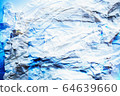 White colour and Blue colour crumpled papers texture, Overlap, Composite picture, Abstract background, Gradient tone, Close up shot 64639660