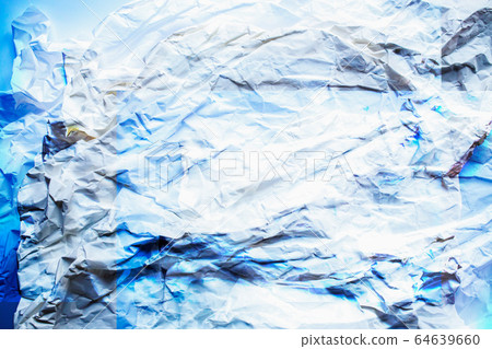 White colour and Blue colour crumpled papers texture, Overlap, Composite picture, Abstract background, Gradient tone, Close up shot White colour and Blue colour crumpled papers texture, Overlap, Composite picture, Abstract background, Gradient tone, Close up shot 64639660