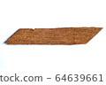 Abstract old piece of wood texture on white background, Brown colour, Vintage wooden bed, Close up shot, Repair concept 64639661