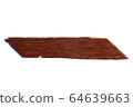 Abstract old piece of wood texture on white 64639663