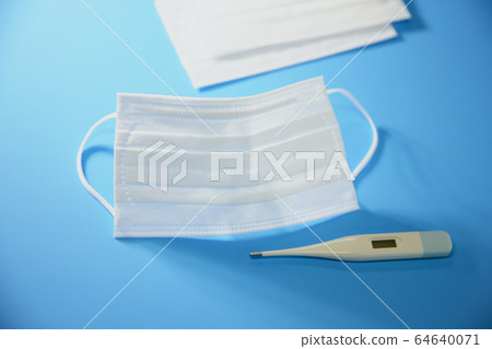 Mask thermometer infectious disease blue Mask thermometer infectious disease blue 64640071