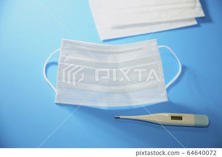Mask thermometer infectious disease blue Mask thermometer infectious disease blue 64640072