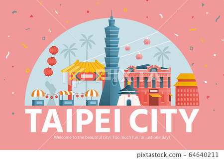 Taipei tourism banner template Taipei tourism banner template 64640211