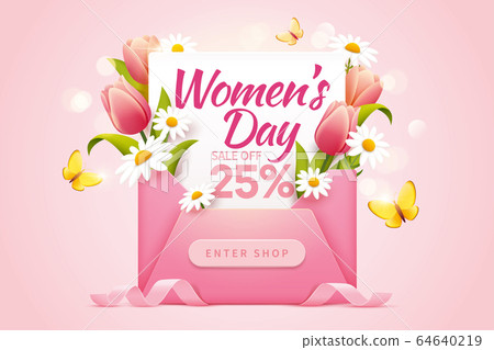 Pop up ads for Women's Day Sale 64640219