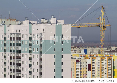 Construction crane and built multi-storey 64640253