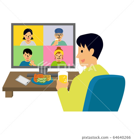 Online drinking party, home drinking, remote drinking party Online drinking party, home drinking, remote drinking party 64640266