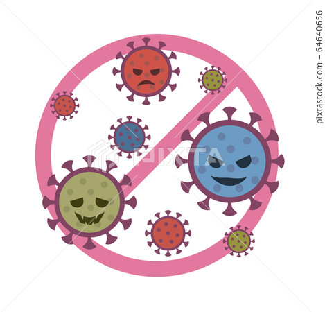 病毒，感染，遏制，停止，covid-19，電暈，插圖，載體 64640656