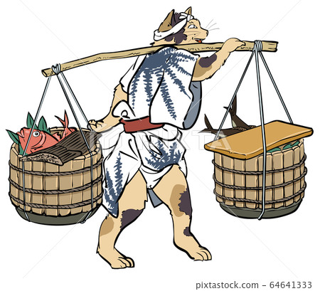 Cat fishmonger 64641333