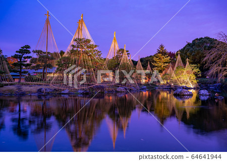 愛知縣名古屋市城鳥園雪景照明 64641944