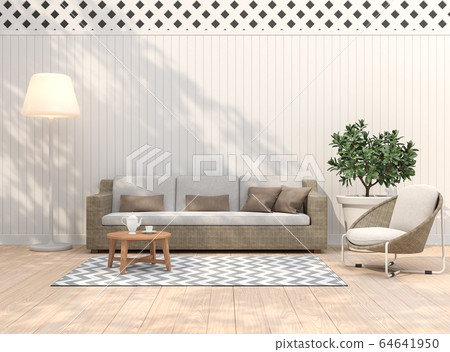 Vintage terrace 3d render 64641950