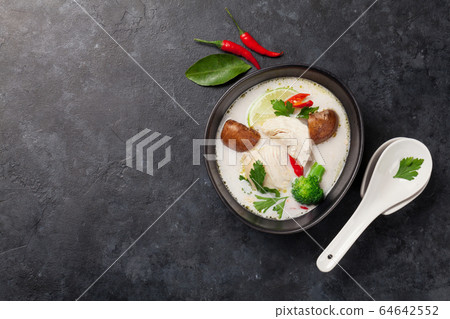 Tom Kha traditional Thai soup Tom Kha traditional Thai soup 64642552