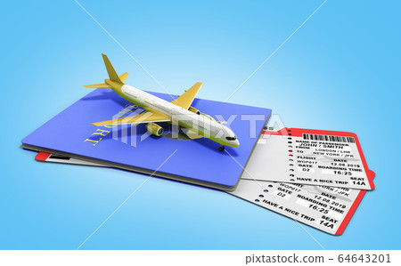Modern World traveling world concept passport with Modern World traveling world concept passport with 64643201