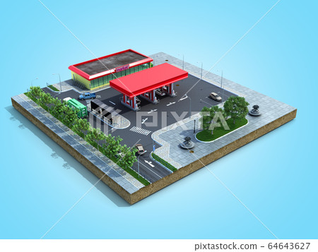 piece of land Gas station with parking on the 64643627