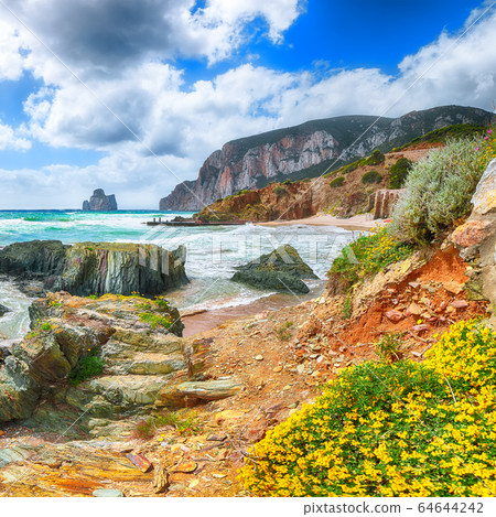 Awesome  view of beach Portu Cauli in Masua with 64644242