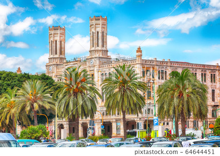 Town Hall, Municipio di Cagliari and Street with 64644451