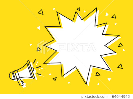 Megaphone and space for text.  64644943