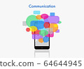 Colourful speech bubbles, Smart phone communication concept. 64644945