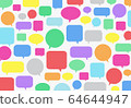 Communication, colourful speech bubbles background. 64644947