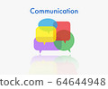 Communication, colourful speech bubbles. 64644948