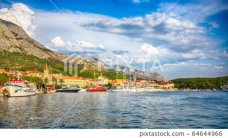 Famous Adriatic resort Makarska with picturesque 64644966
