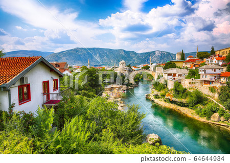 Fantastic Skyline of Mostar with the Mostar 64644984