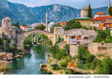 Fantastic Skyline of Mostar with the Mostar 64644998