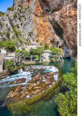 Dervish monastery or tekke at the Buna River Dervish monastery or tekke at the Buna River 64645025