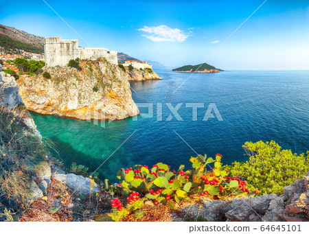 Aerial view at famous travel destination city of Aerial view at famous travel destination city of 64645101