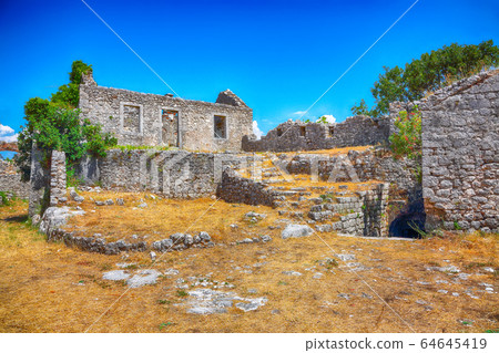 View of  Zabljak Crnojevica Fortress ruins 64645419