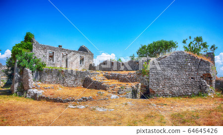 View of  Zabljak Crnojevica Fortress ruins 64645426