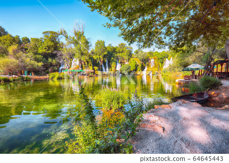 Picturesque Kravice waterfalls in the National Picturesque Kravice waterfalls in the National 64645443