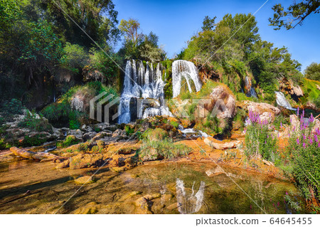 Picturesque Kravice waterfalls in the National 64645455